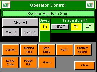 112 Extreme ecrã de controlo do operador de ar quente dois