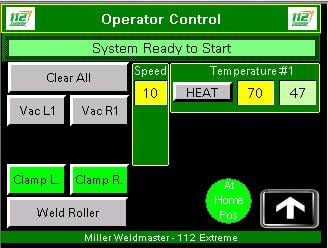 112 Extreme ecrã um de controlo do operador de ar quente