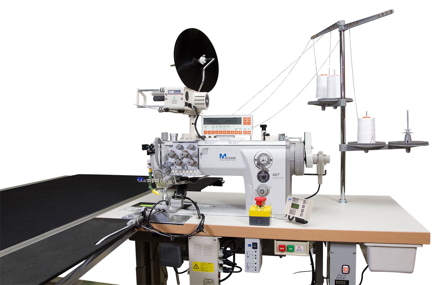 Máquina de costura automatizada Miller Weldmaster Digitran com transportador